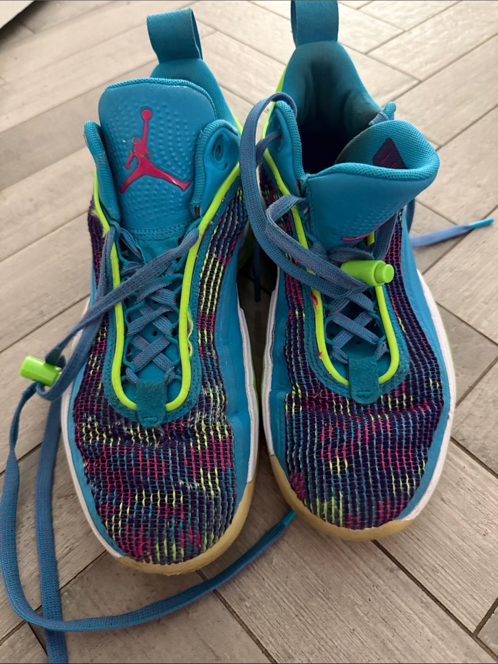 Jordan Teal Multicolor Athletic Shoes